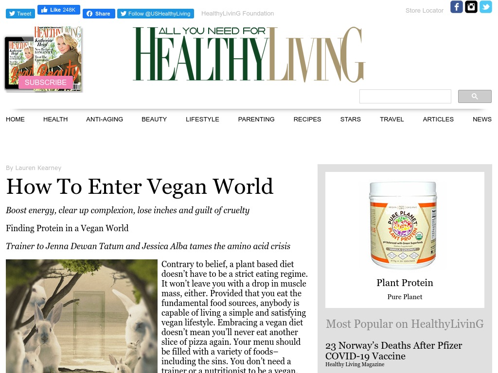 How To Enter Vegan World January 2015, Healthy Living Magazine